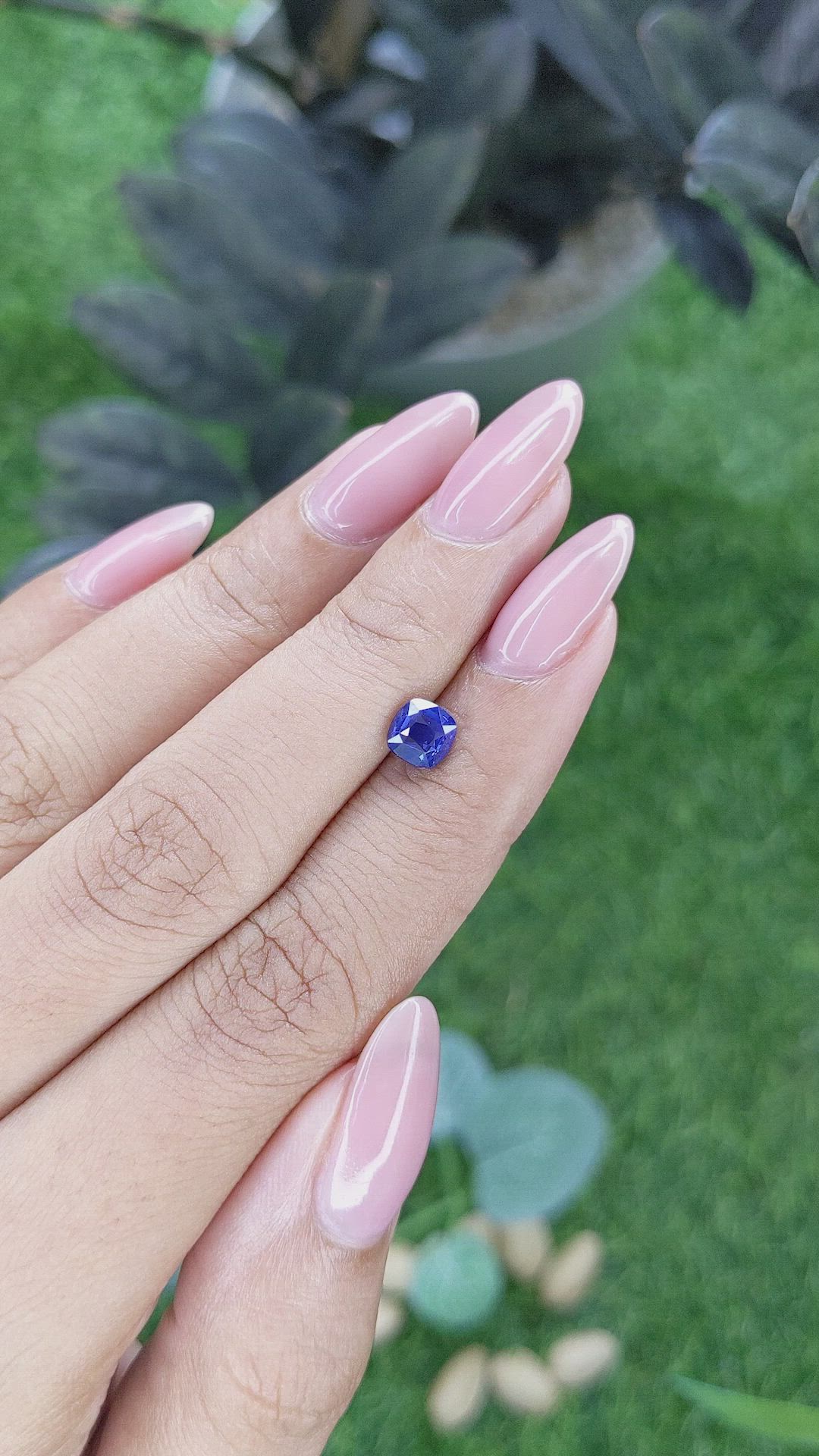 1.00 Ct. Blue Sapphire from Tanzania Size Video