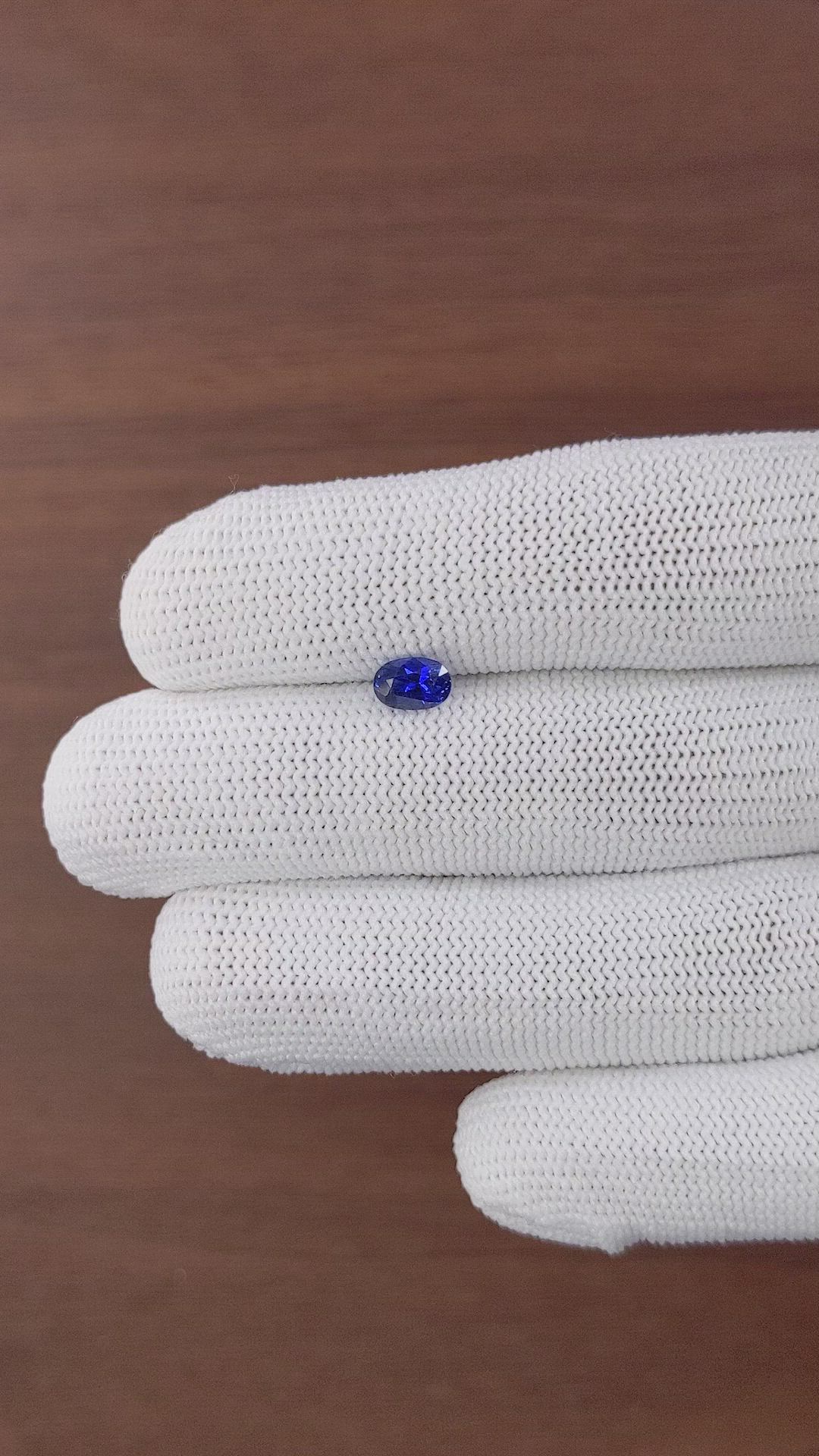 0.93 Ct. Blue Sapphire from Tanzania Size Video