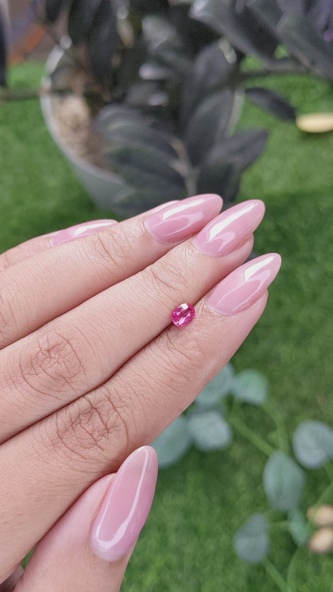 0.36 Ct. Pink Sapphire from Tanzania Size Video