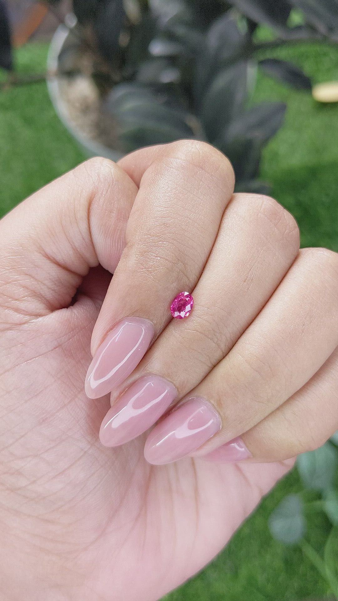 0.36 Ct. Pink Sapphire from Tanzania Size Video