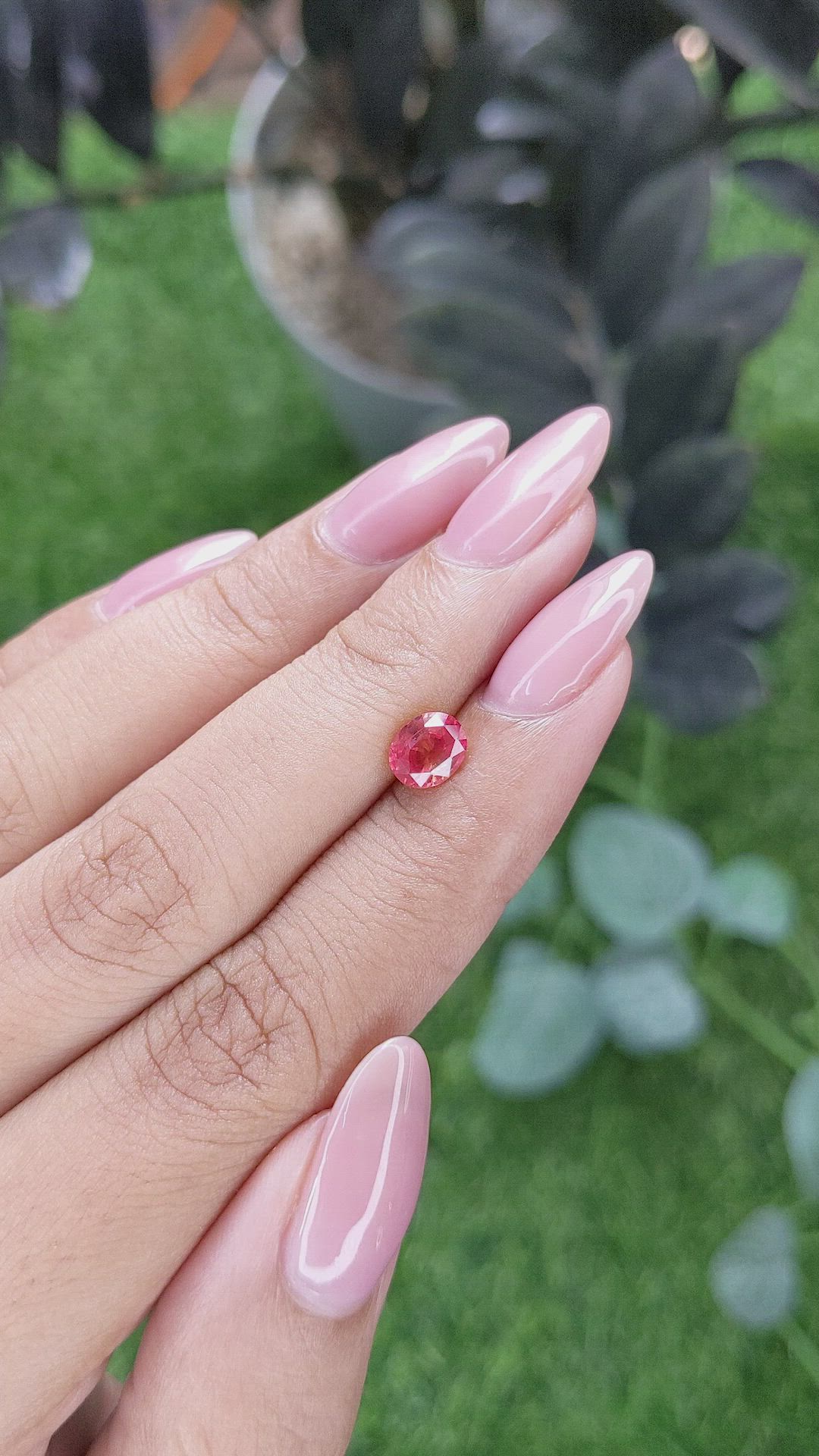 0.96 Ct. Padparadscha Sapphire from Tanzania Size Video