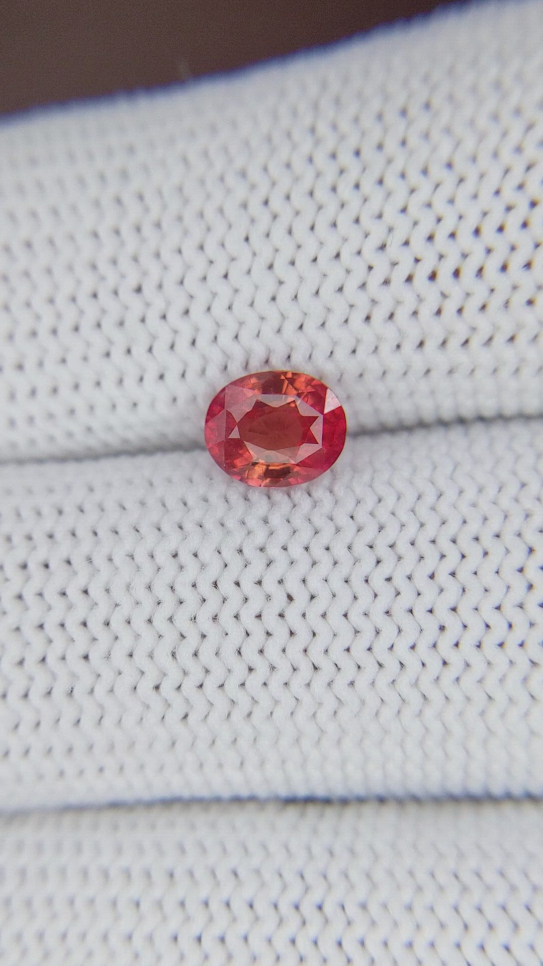 0.96 Ct. Padparadscha Sapphire from Tanzania Size Video
