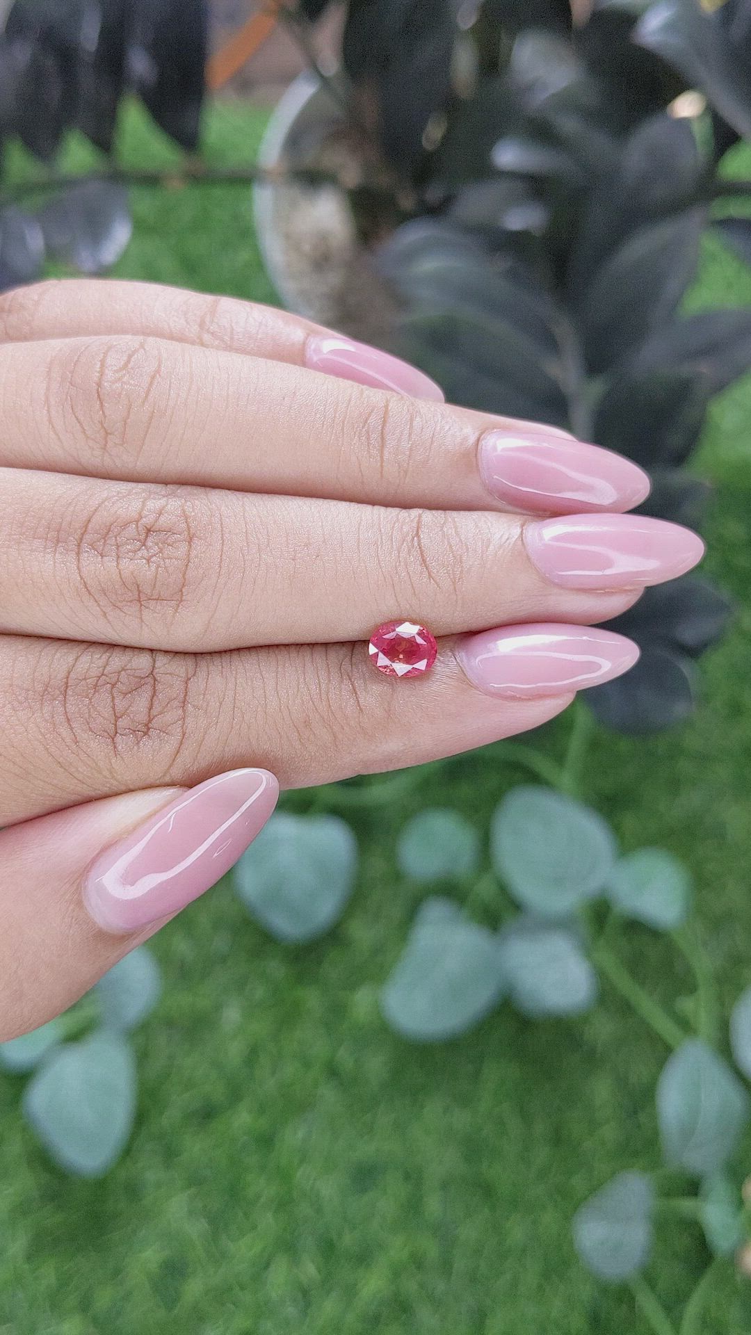 0.96 Ct. Padparadscha Sapphire from Tanzania Size Video