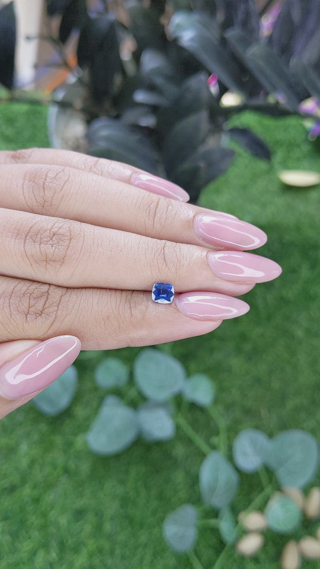 0.62 Ct. Blue Sapphire from Tanzania Size Video