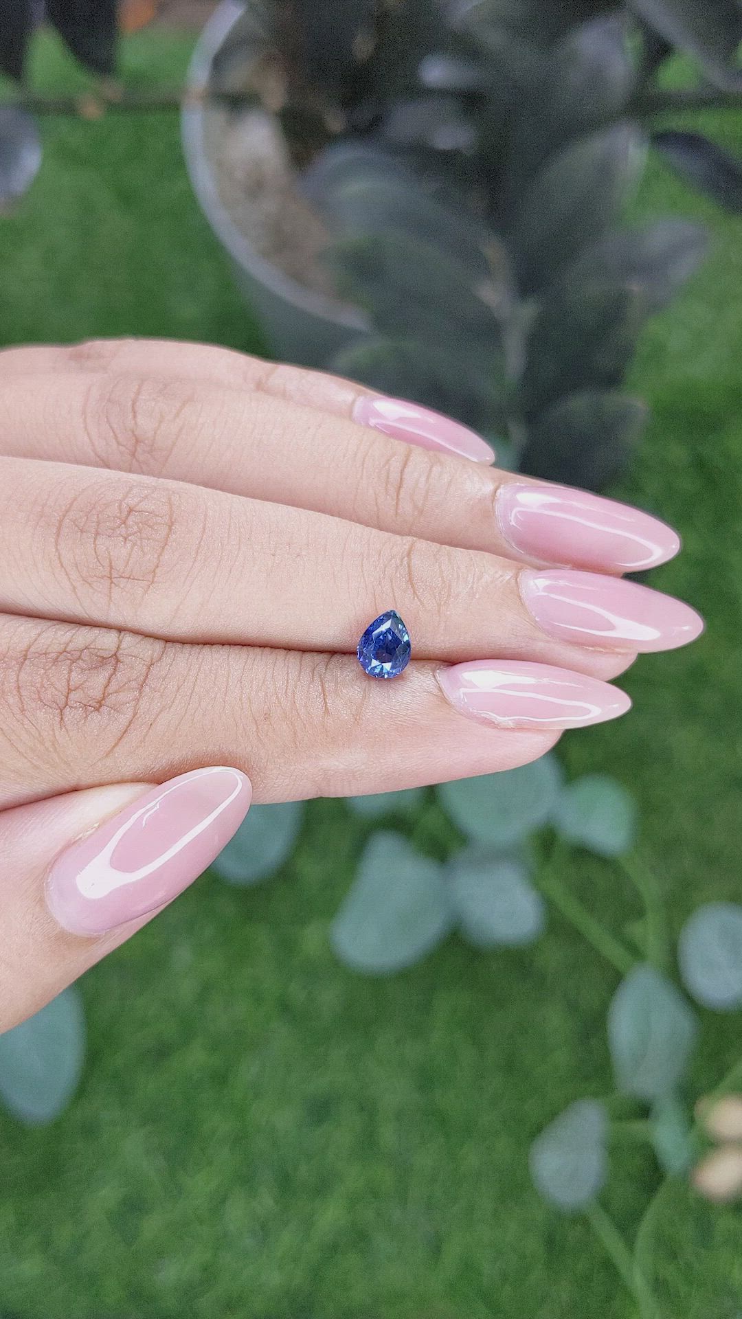0.91 Ct. Blue Sapphire from Tanzania Size Video