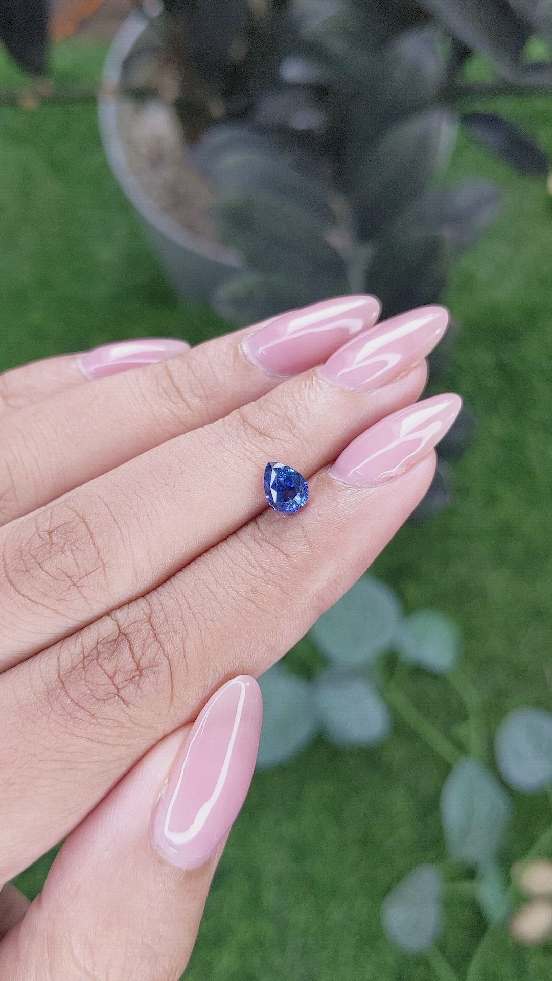 0.91 Ct. Blue Sapphire from Tanzania Size Video