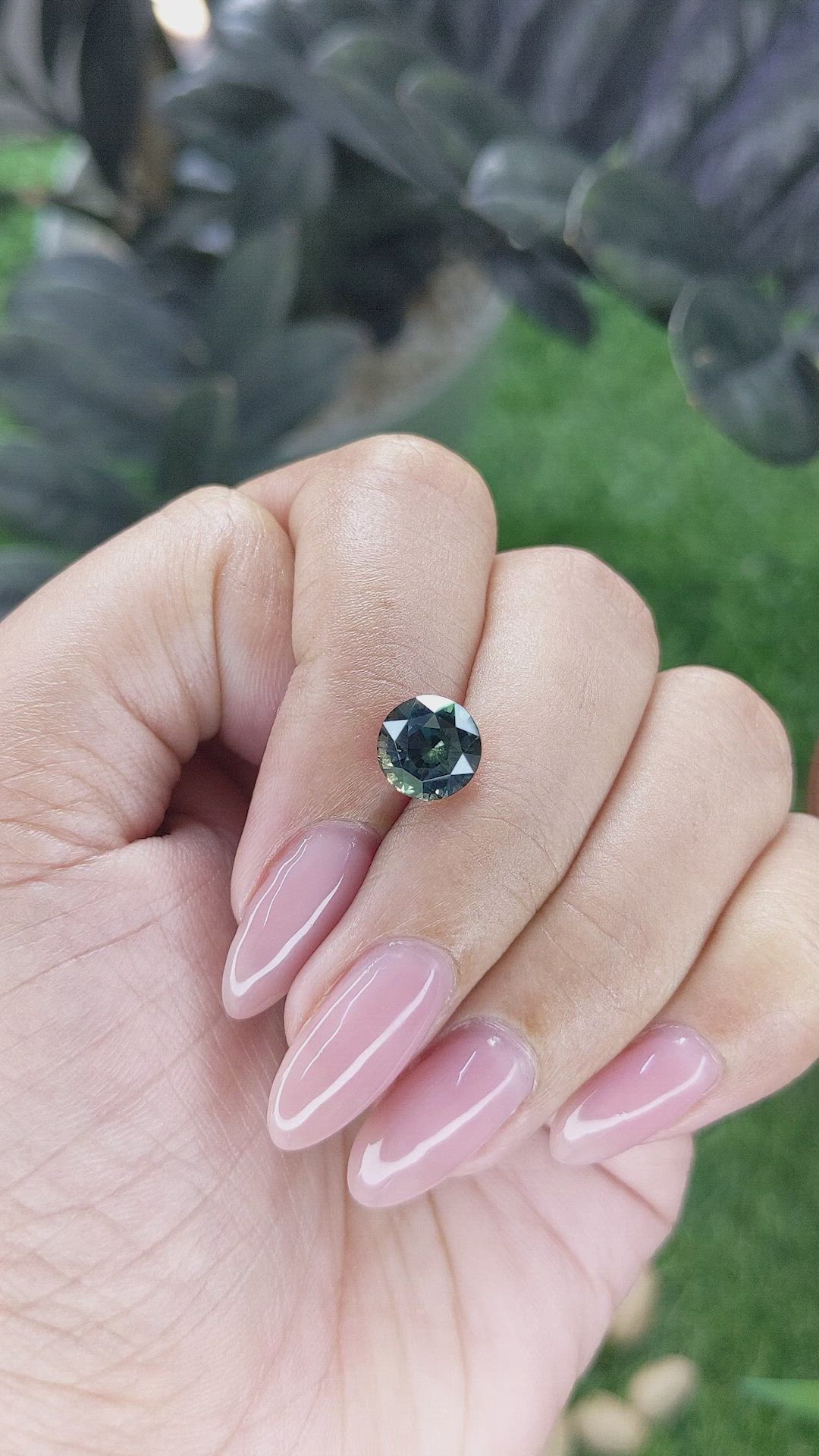 3.08 Ct. Bluish Green Sapphire from Tanzania Size Video