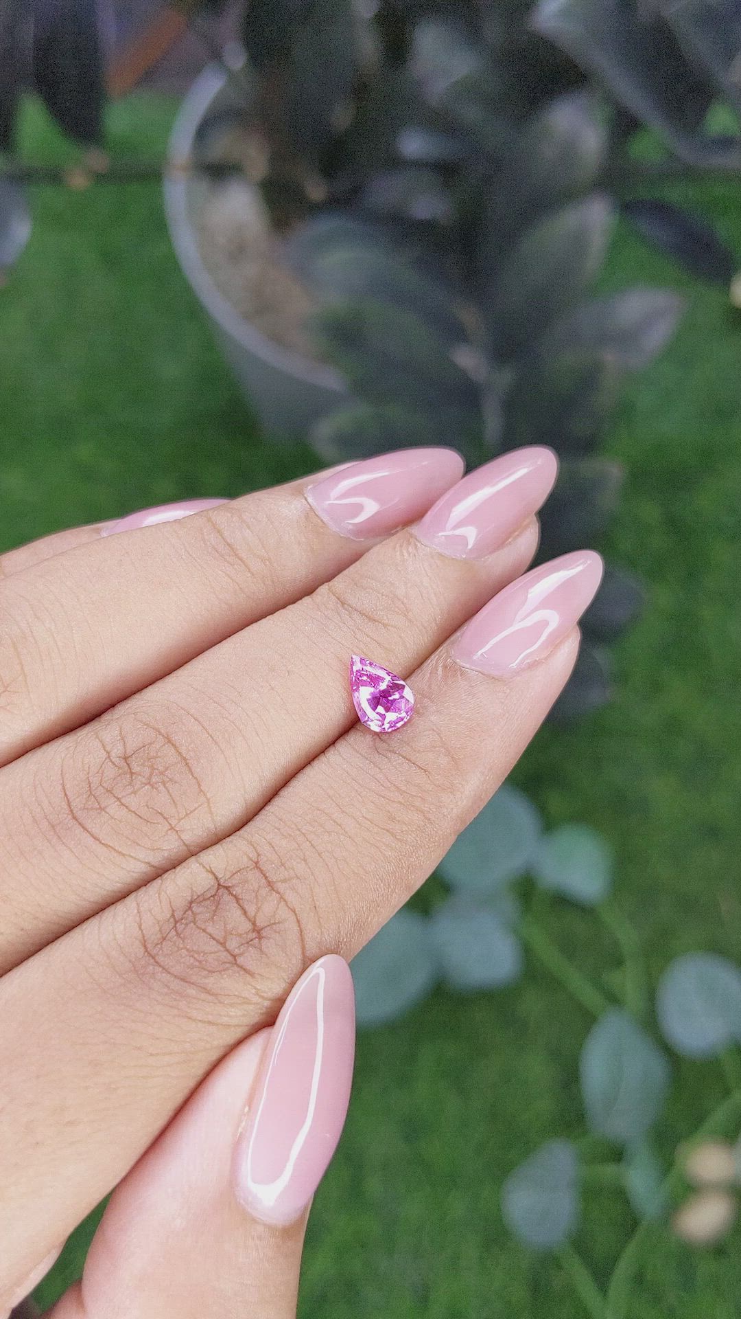 0.83 Ct. Purplish Pink Sapphire from Tanzania Size Video