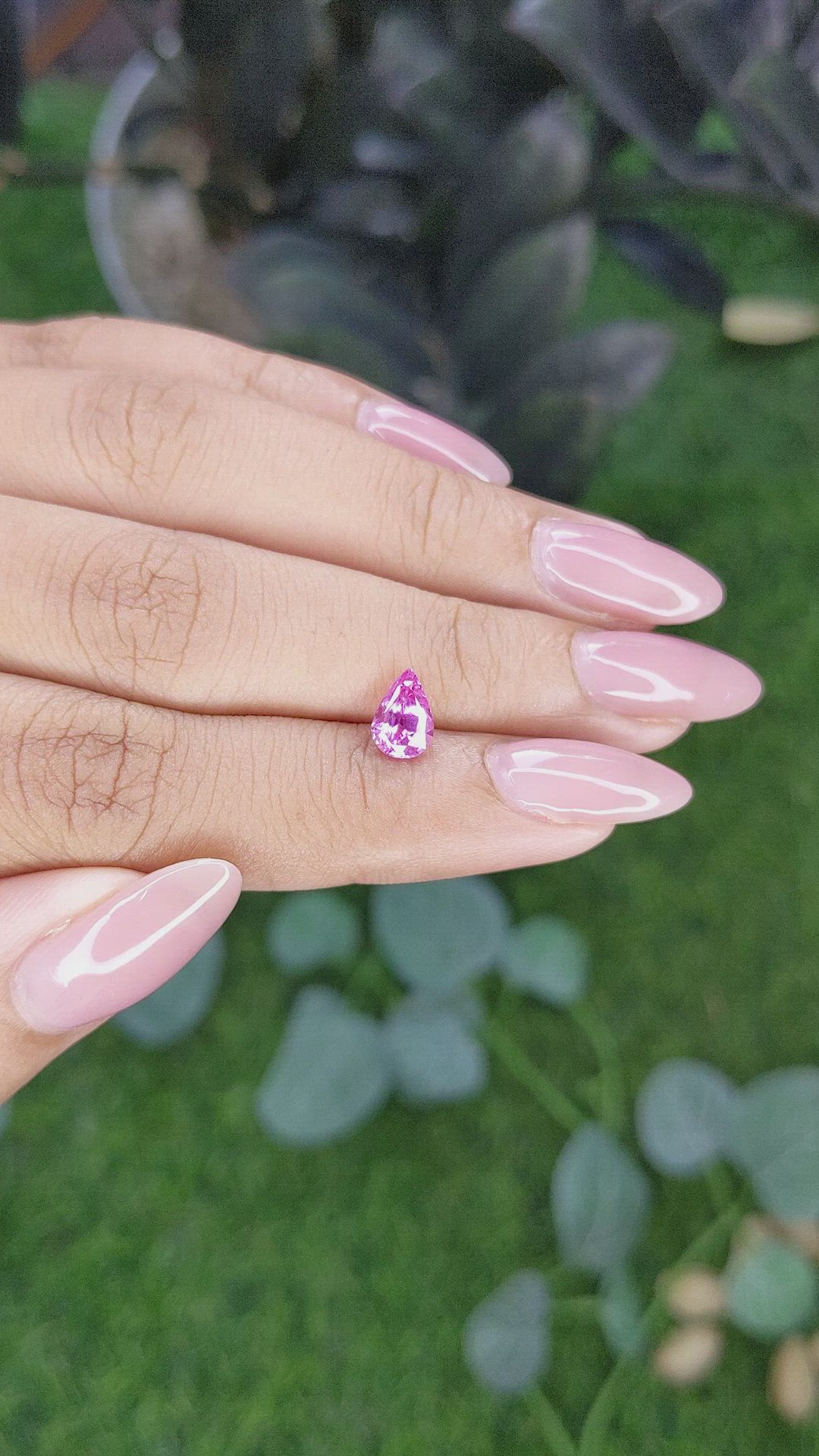 0.83 Ct. Purplish Pink Sapphire from Tanzania Size Video