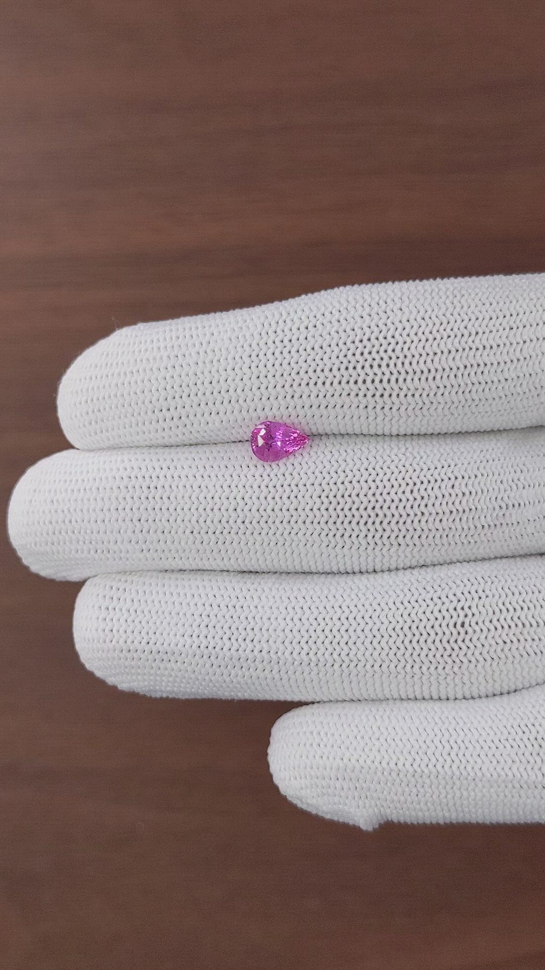 0.83 Ct. Purplish Pink Sapphire from Tanzania Size Video