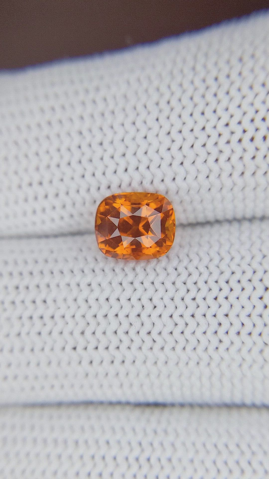 2.19 Ct. Orange Sapphire from Tanzania Size Video