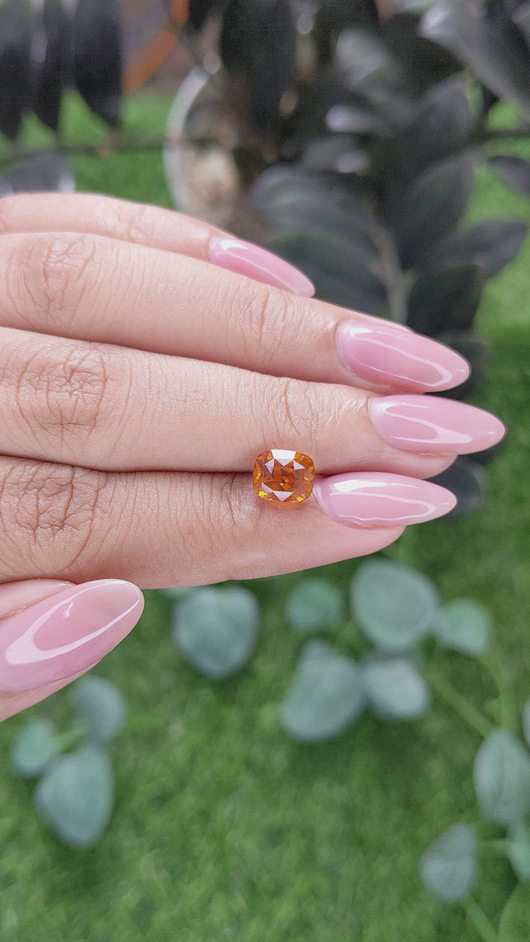 2.19 Ct. Orange Sapphire from Tanzania Size Video