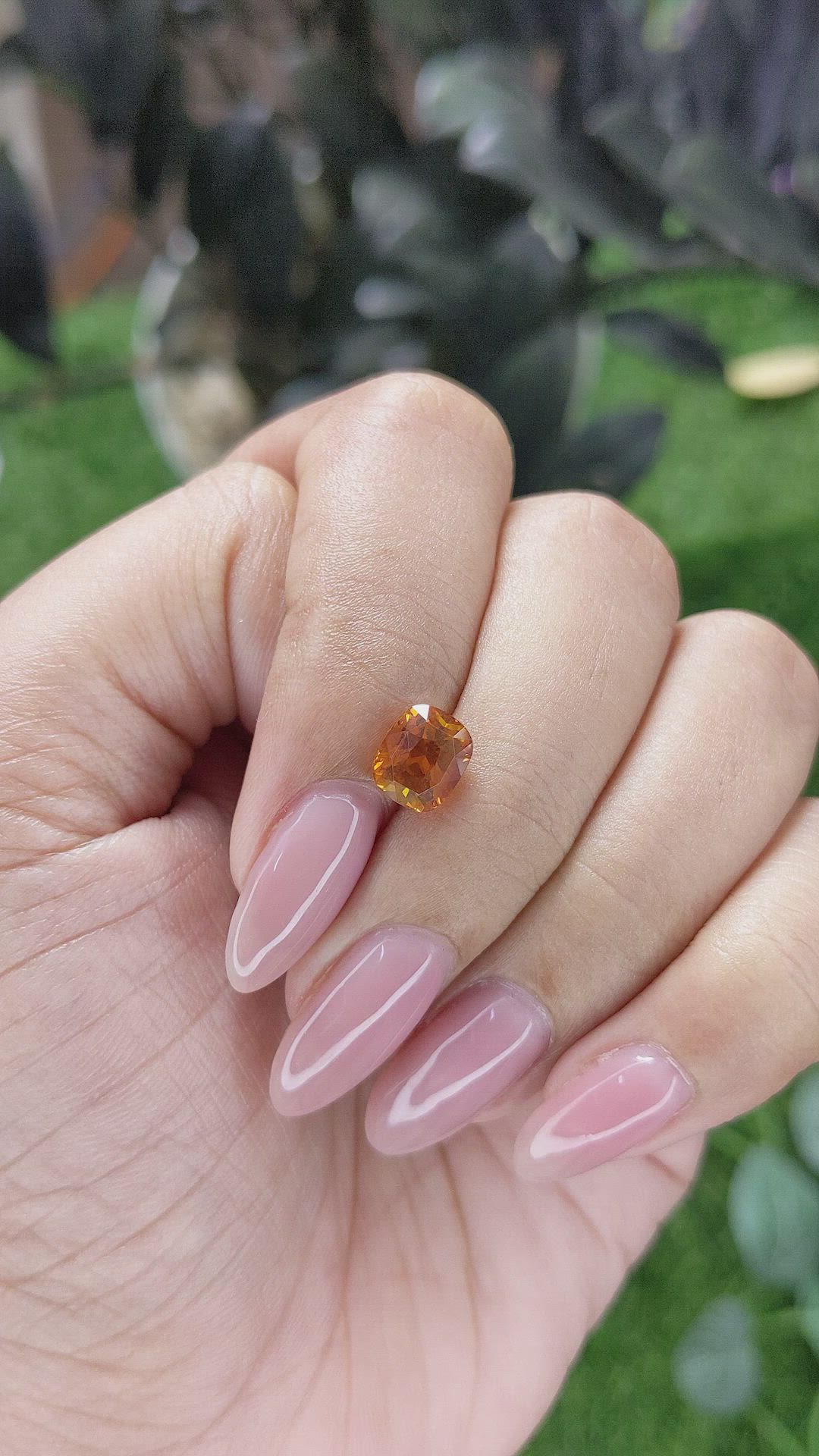 2.19 Ct. Orange Sapphire from Tanzania Size Video