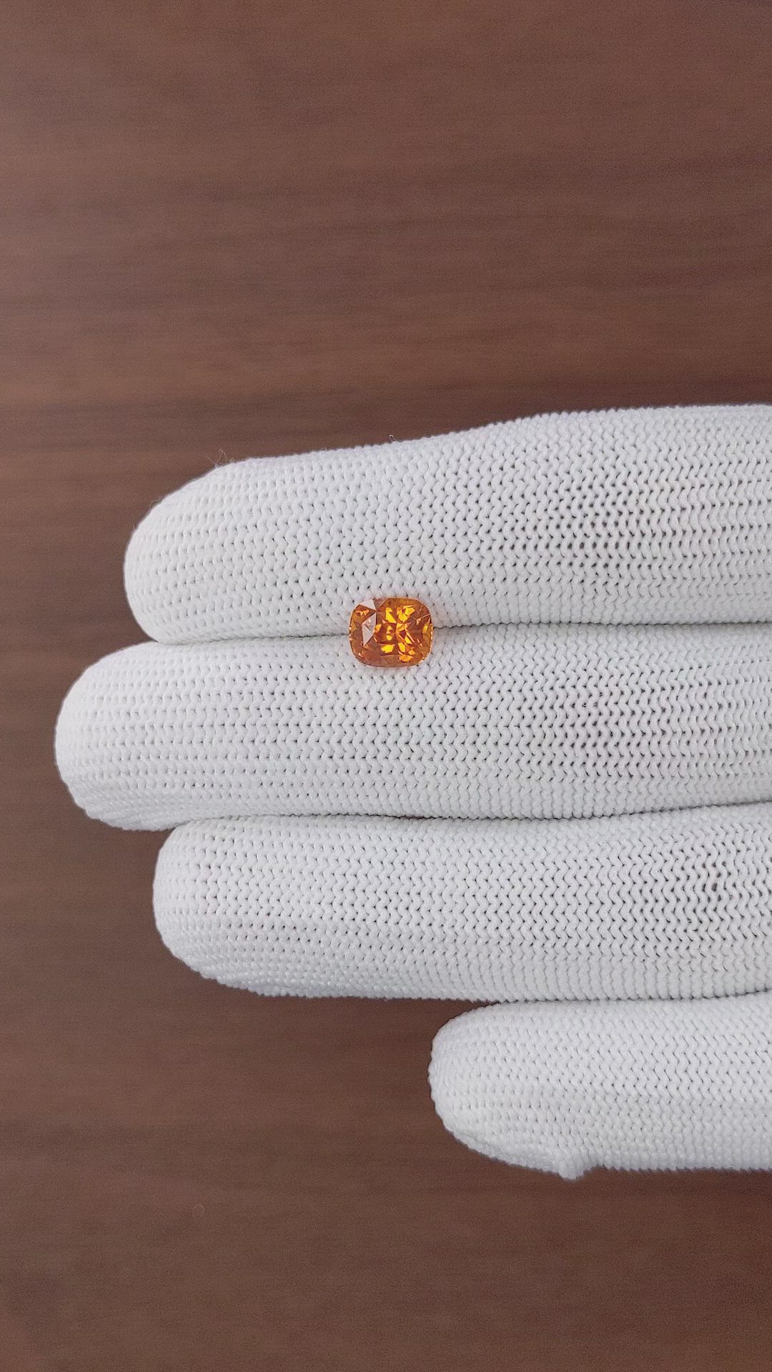 2.19 Ct. Orange Sapphire from Tanzania Size Video