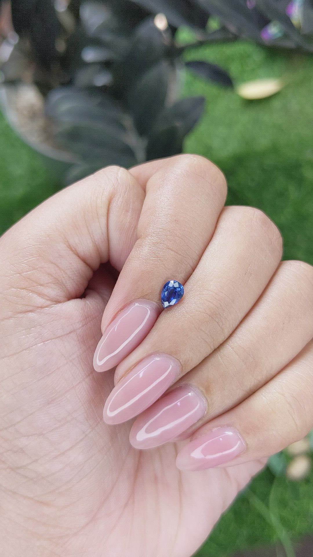 0.54 Ct. Blue Sapphire from Tanzania Size Video