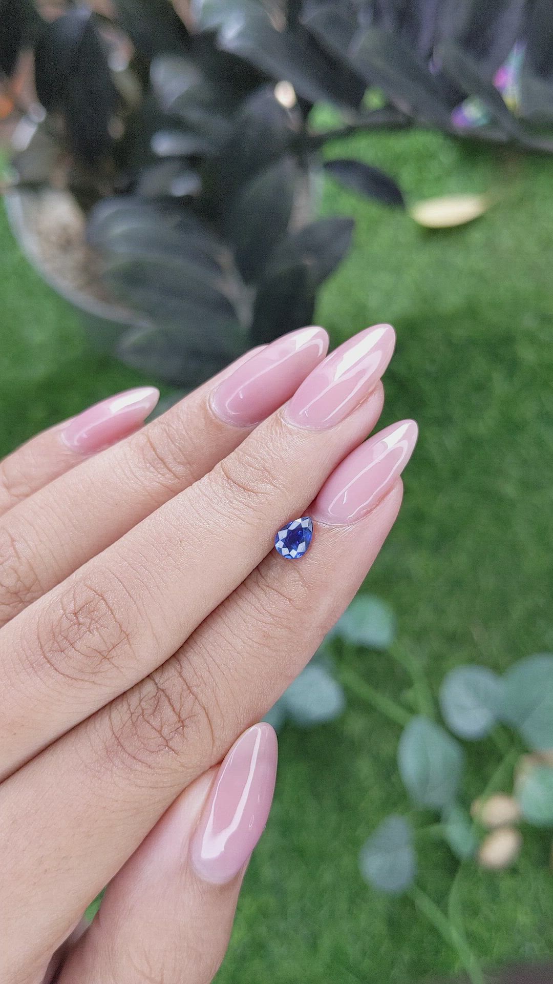 0.54 Ct. Blue Sapphire from Tanzania Size Video