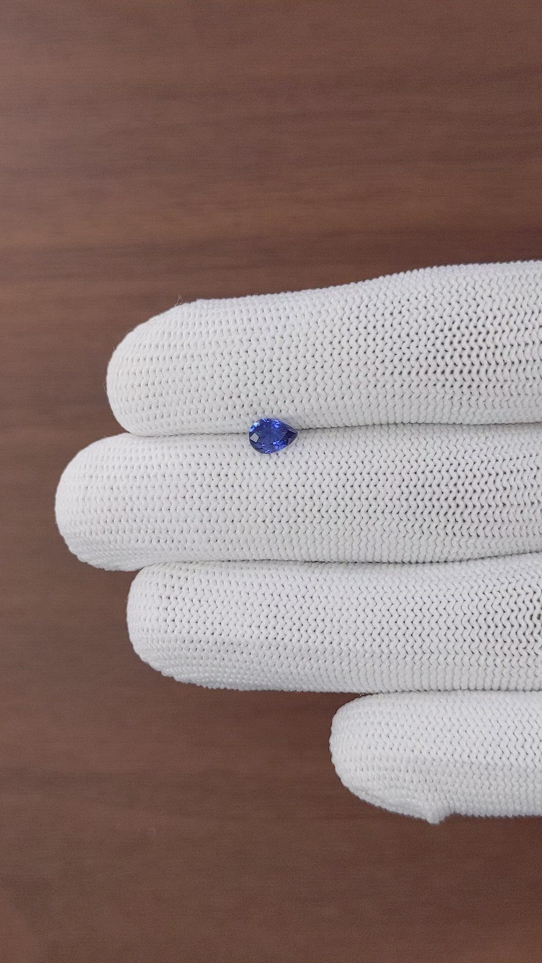 0.54 Ct. Blue Sapphire from Tanzania Size Video