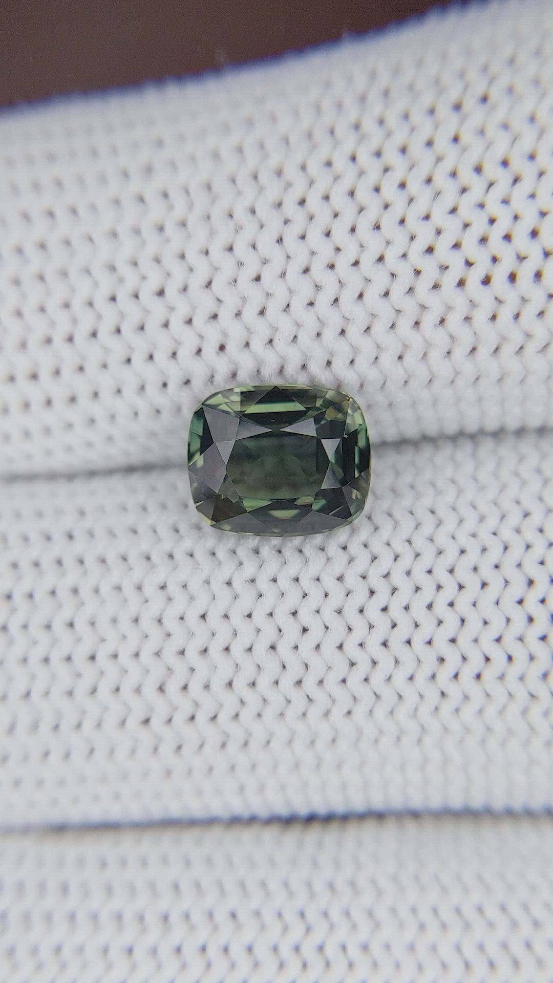 2.57 Ct. Green Sapphire from Tanzania Size Video