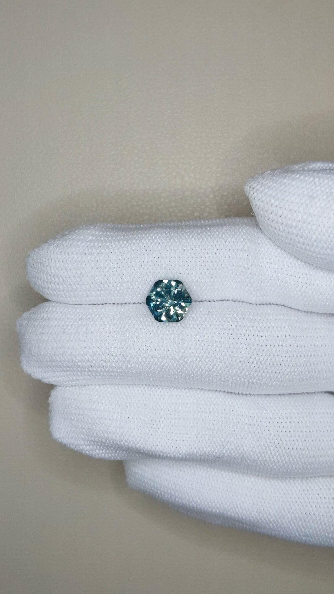2.40 Ct. Bluish Green Sapphire from Montana Size Video