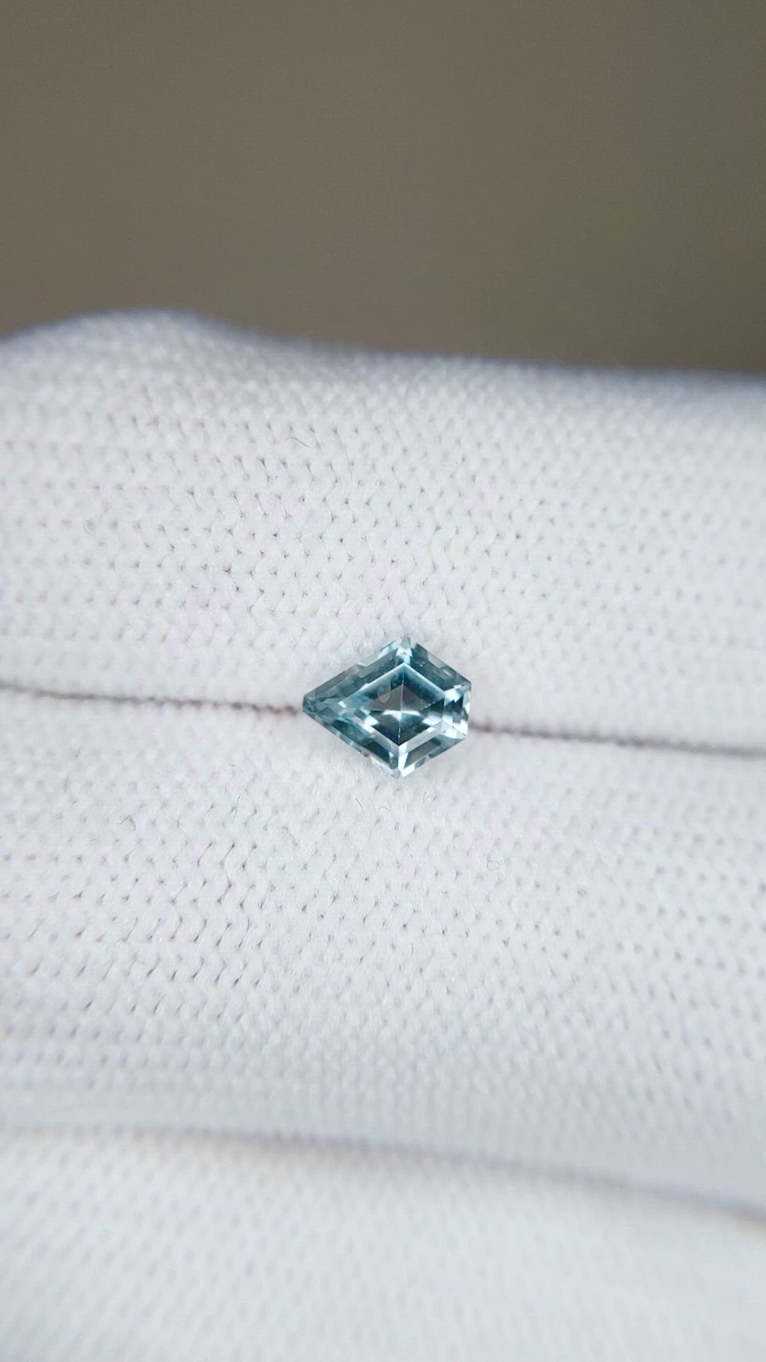 0.68 Ct. Bluish Green Sapphire from Montana Size Video