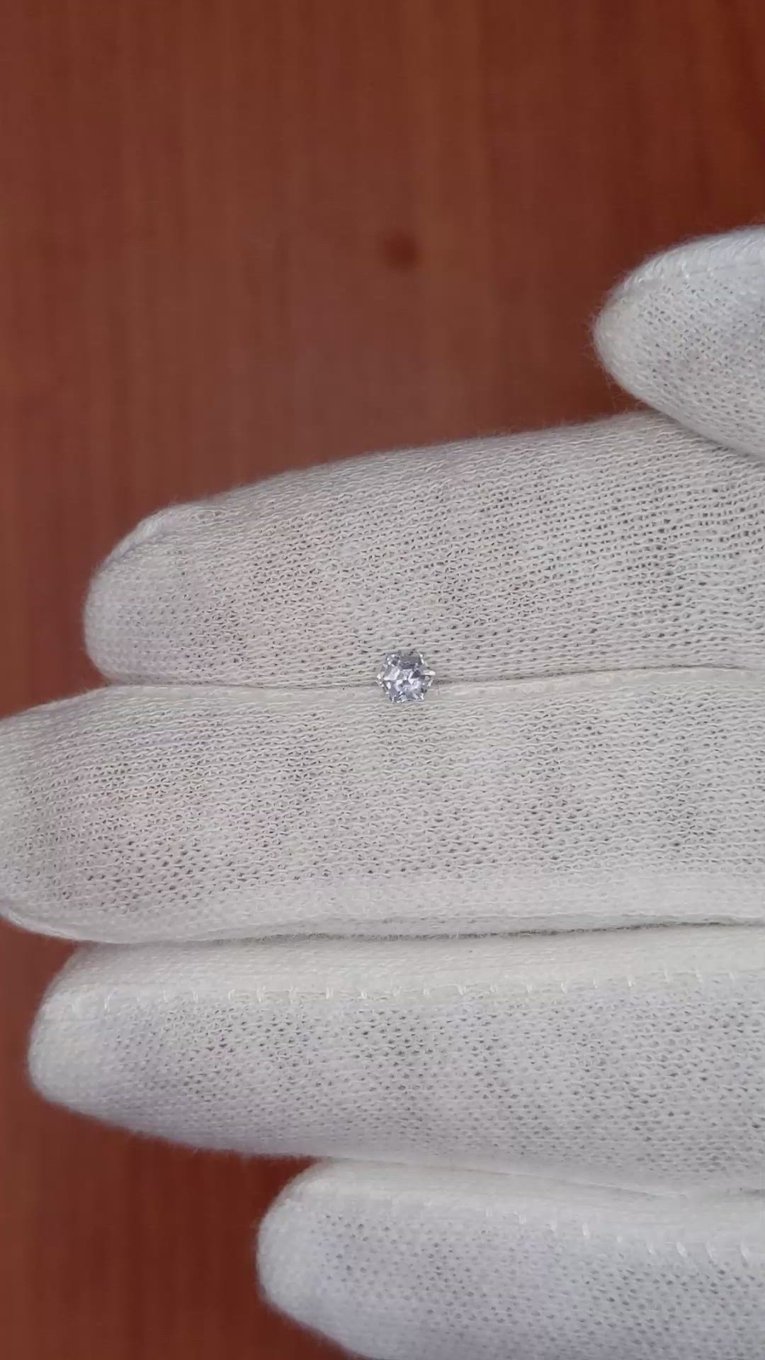 0.23 Ct. Greyish Blue Sapphire from Ceylon (Sri Lanka) Size Video