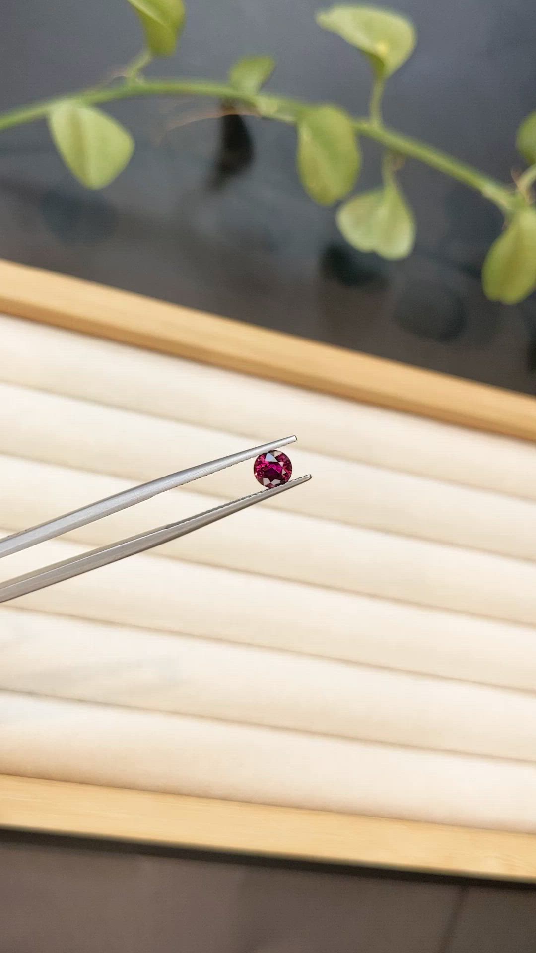 0.66 Ct. Pinkish Purple Sapphire from Mozambique Size Video