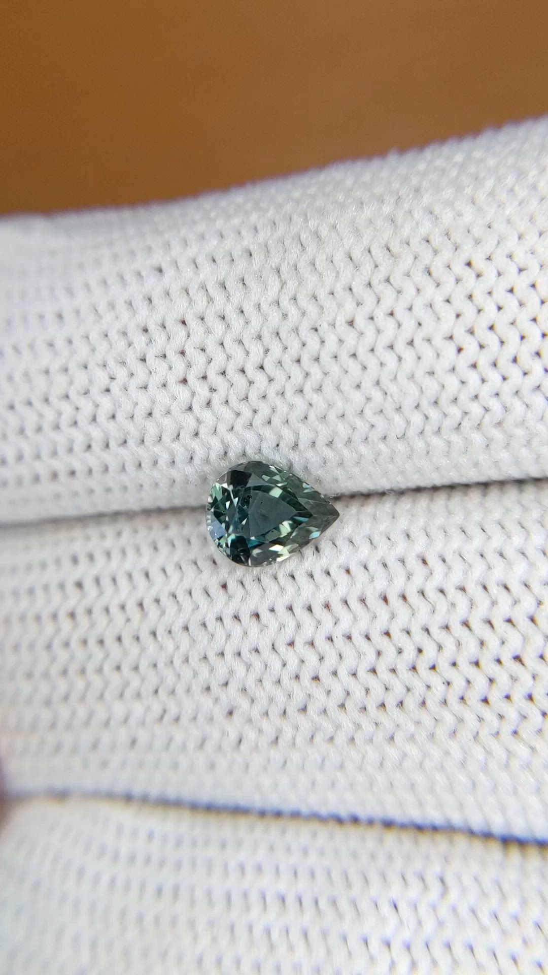 0.99 Ct. Bluish Green Sapphire from Ceylon (Sri Lanka) Size Video