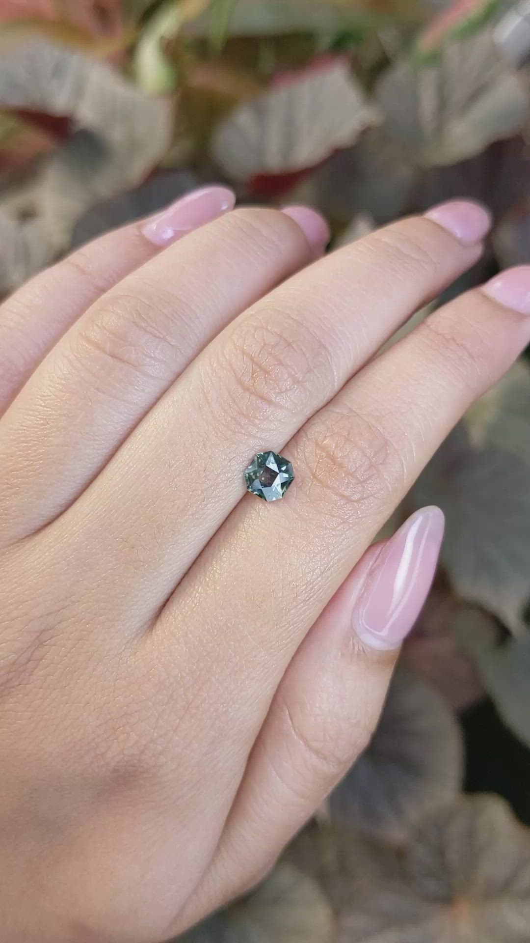 0.99 Ct. Bluish Green Sapphire from Ceylon (Sri Lanka) Size Video