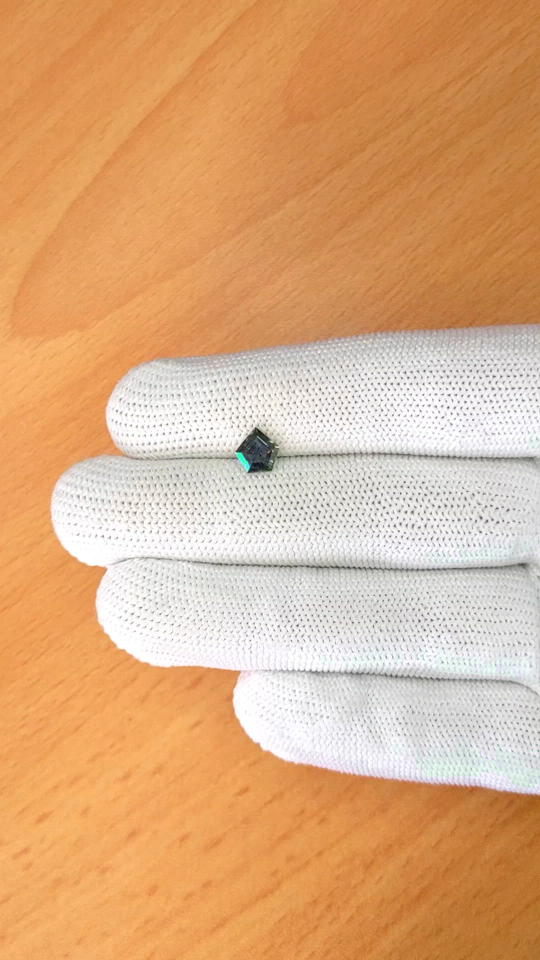 0.93 Ct. Bluish Green Sapphire from Ceylon (Sri Lanka) Size Video