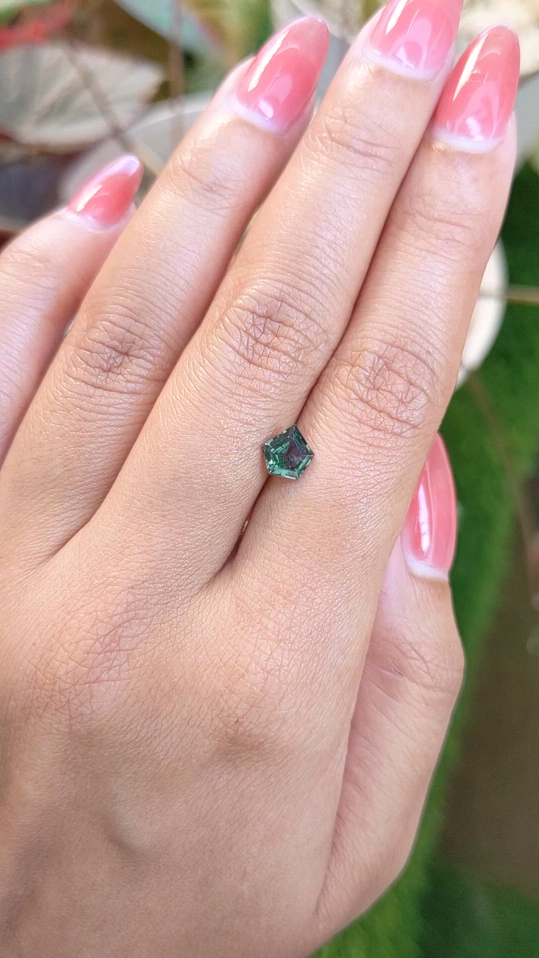 0.93 Ct. Bluish Green Sapphire from Ceylon (Sri Lanka) Size Video