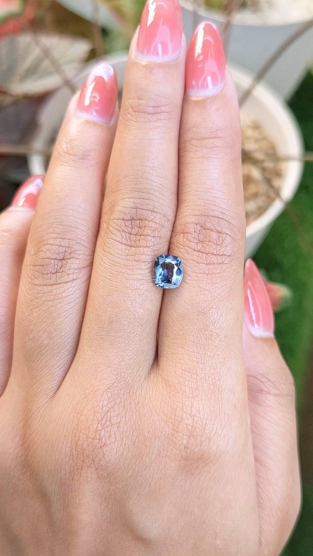 2.02 Ct. Greenish Blue Sapphire from Ceylon (Sri Lanka) Size Video