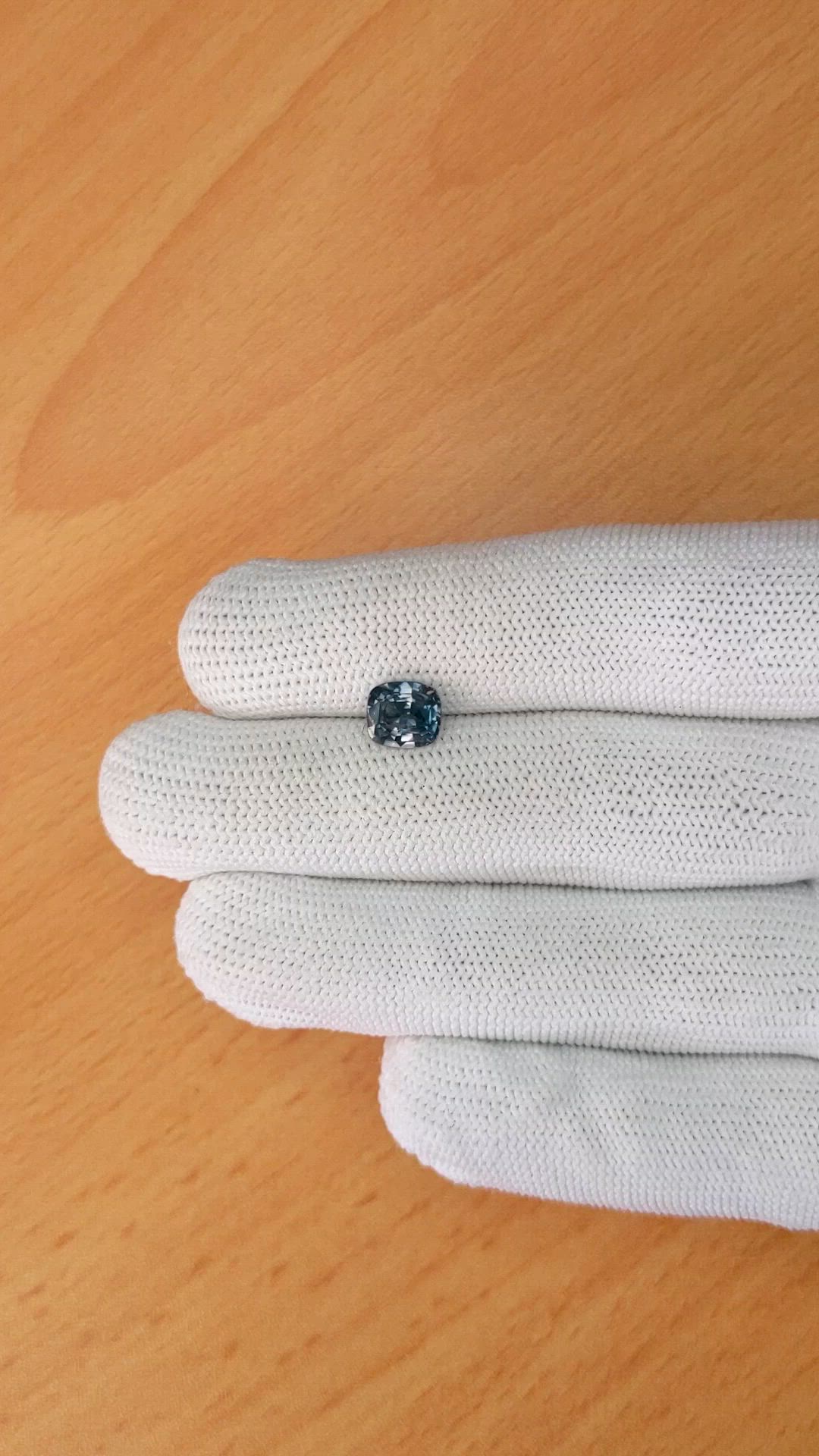 2.02 Ct. Greenish Blue Sapphire from Ceylon (Sri Lanka) Size Video