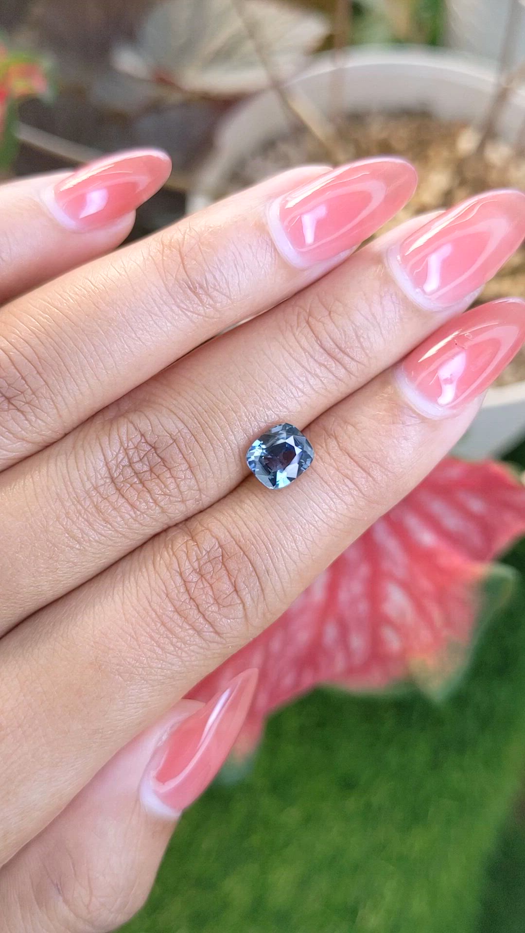 2.02 Ct. Greenish Blue Sapphire from Ceylon (Sri Lanka) Size Video