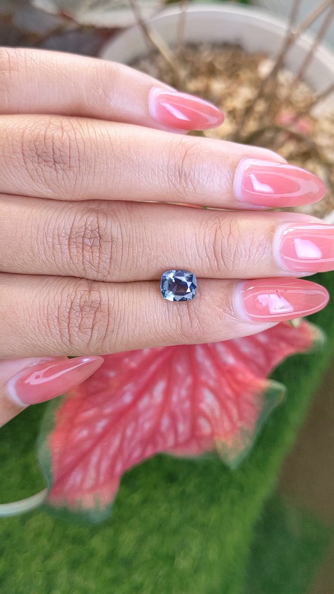 2.02 Ct. Greenish Blue Sapphire from Ceylon (Sri Lanka) Size Video
