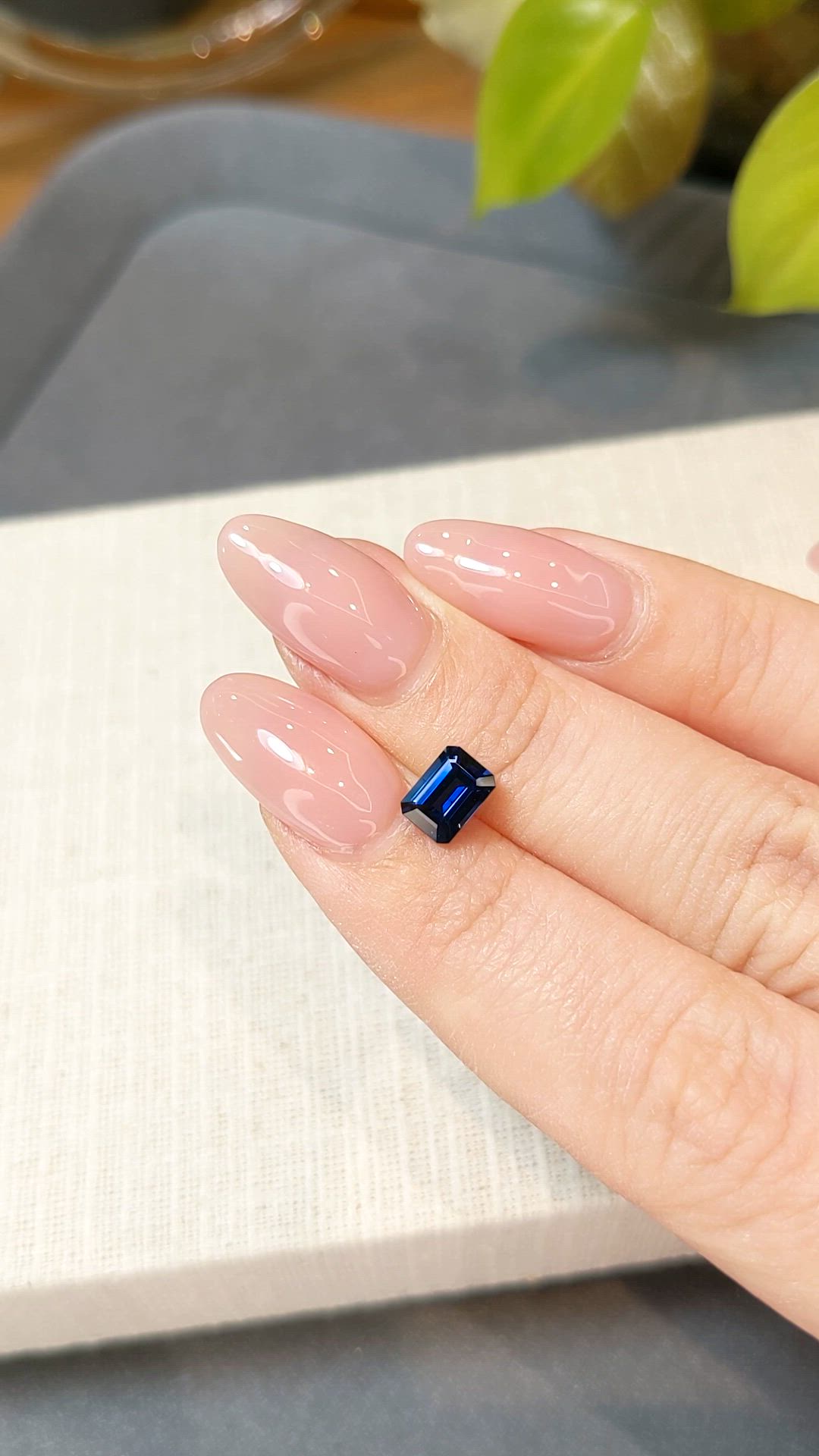 1.07 Ct. Blue Sapphire from Ceylon (Sri Lanka) Size Video