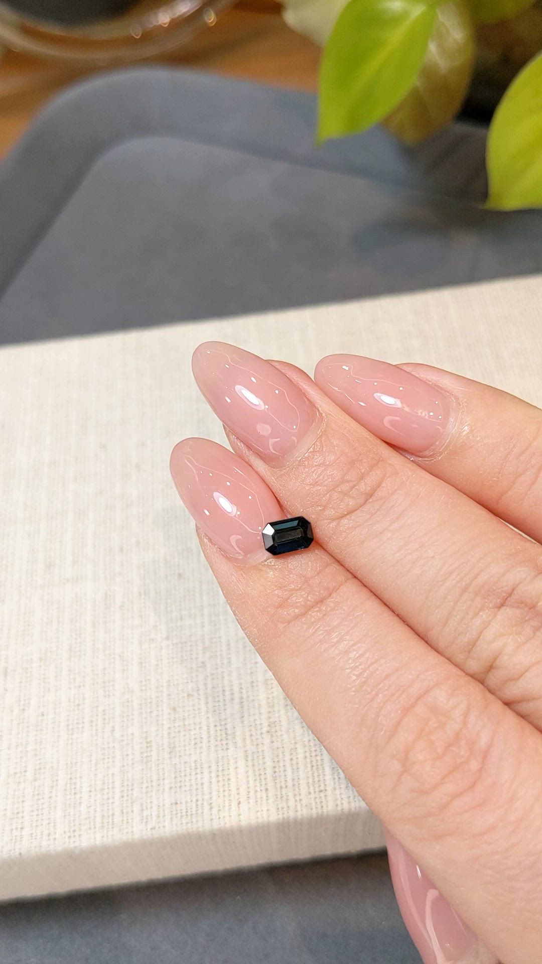 0.69 Ct. Blue Sapphire from Ceylon (Sri Lanka) Size Video