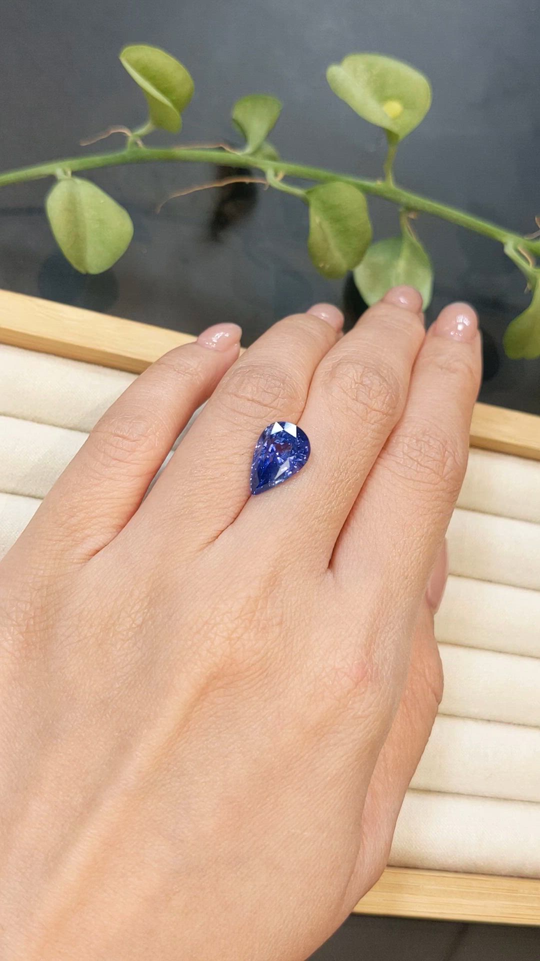 6.05 Ct. Blue Sapphire from Ceylon (Sri Lanka) Size Video