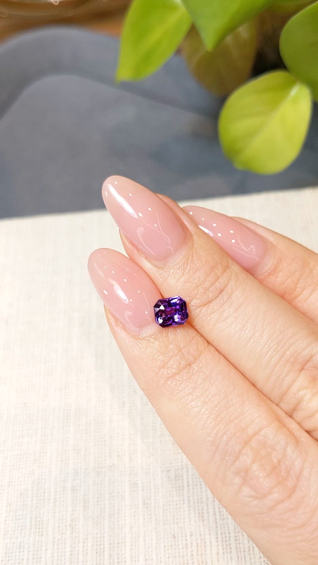 1.08 Ct. Purple Sapphire from Madagascar Size Video