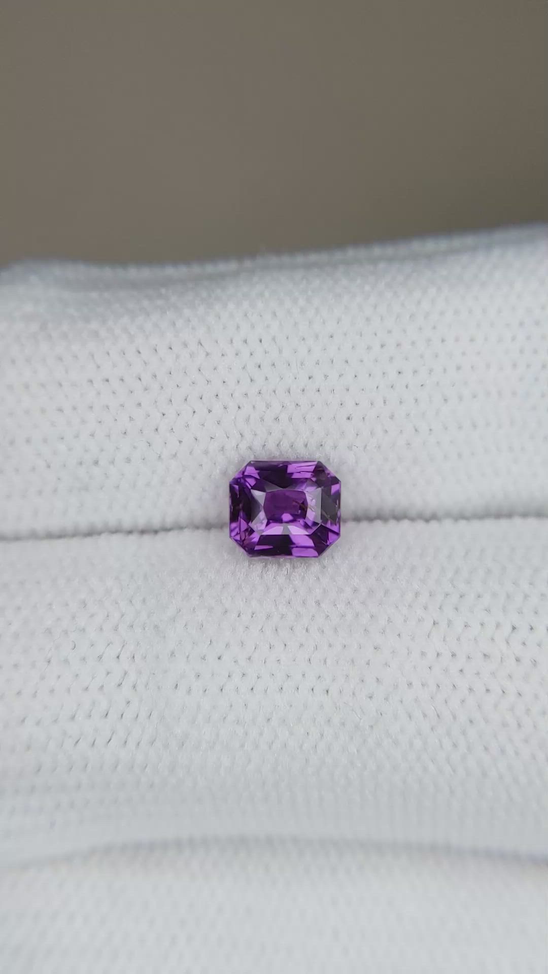 1.08 Ct. Purple Sapphire from Madagascar Size Video