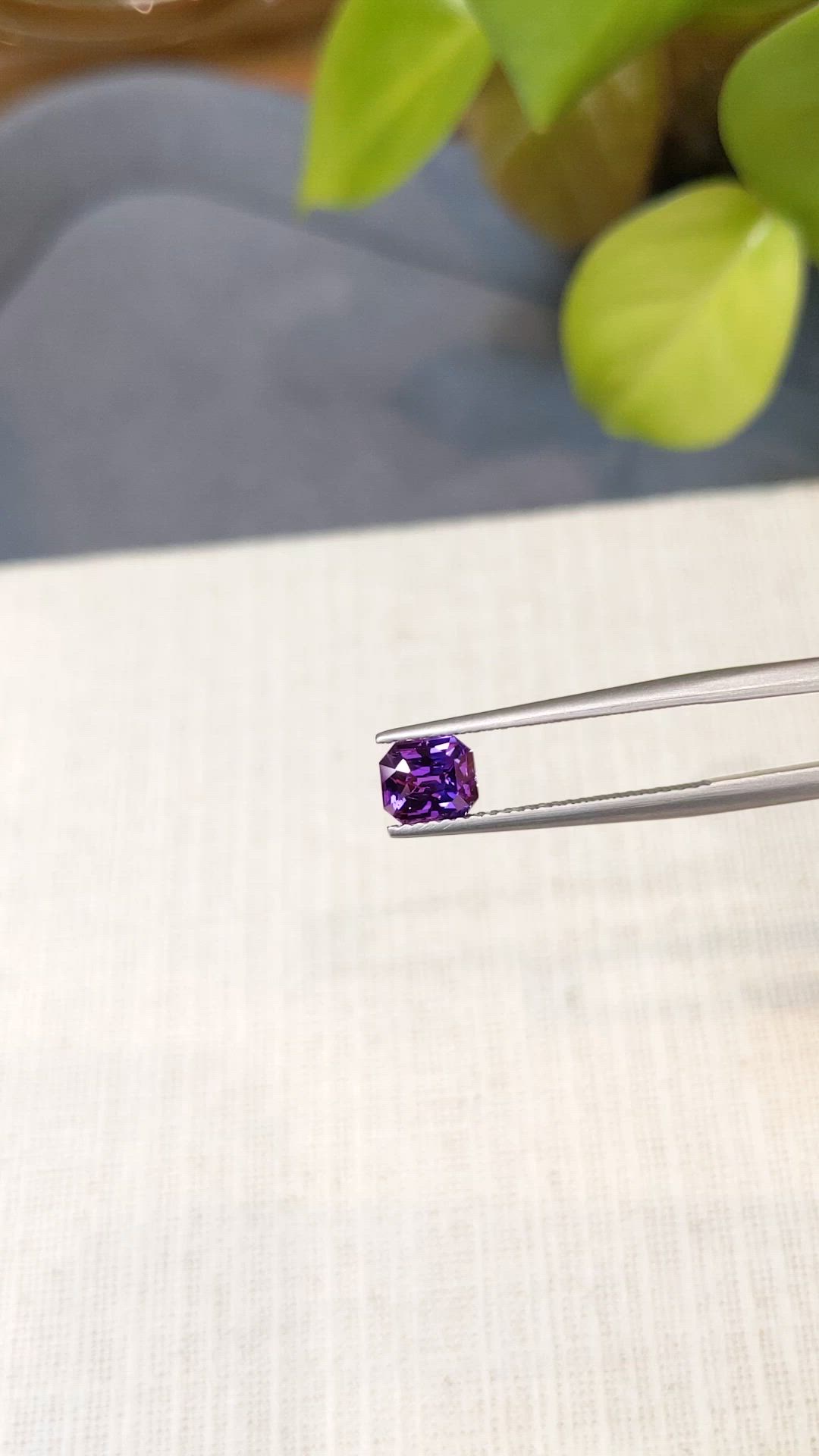 1.08 Ct. Purple Sapphire from Madagascar Size Video