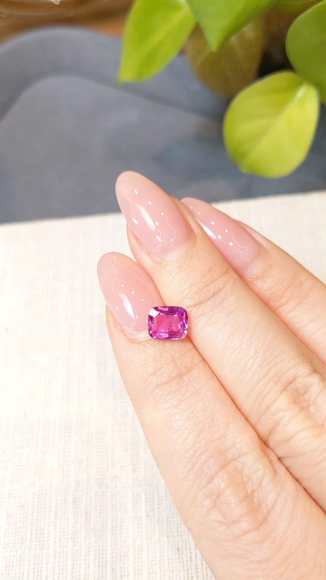1.59 Ct. Pink Sapphire from Madagascar Size Video