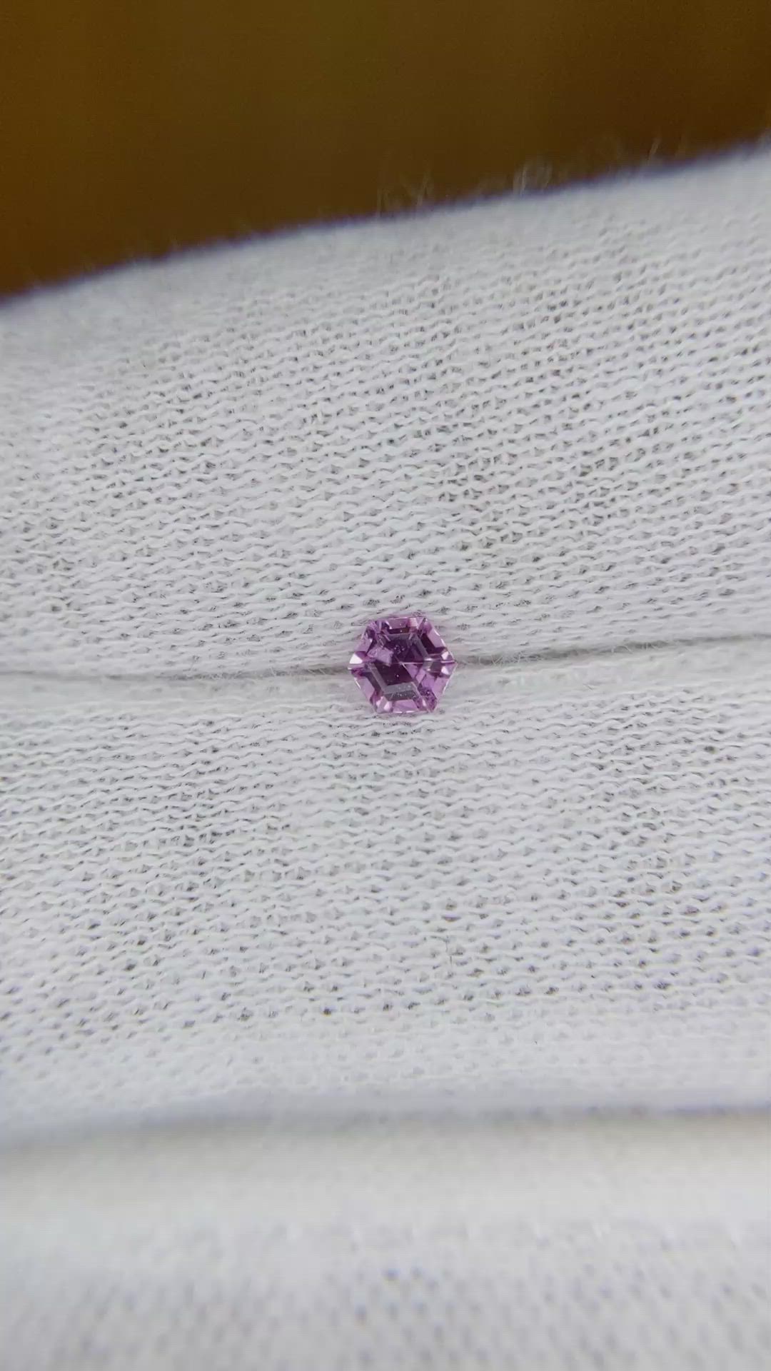 0.24 Ct. Pink Sapphire from Ceylon (Sri Lanka) Size Video
