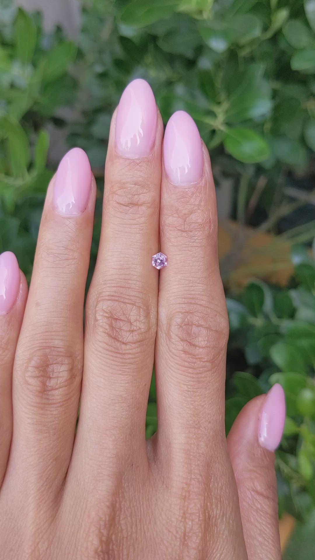 0.24 Ct. Pink Sapphire from Ceylon (Sri Lanka) Size Video