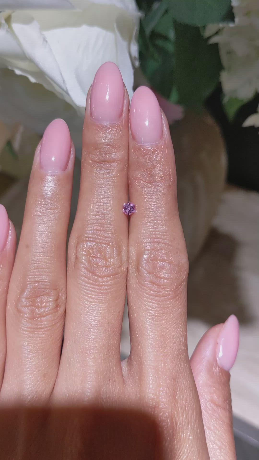 0.24 Ct. Pink Sapphire from Ceylon (Sri Lanka) Size Video