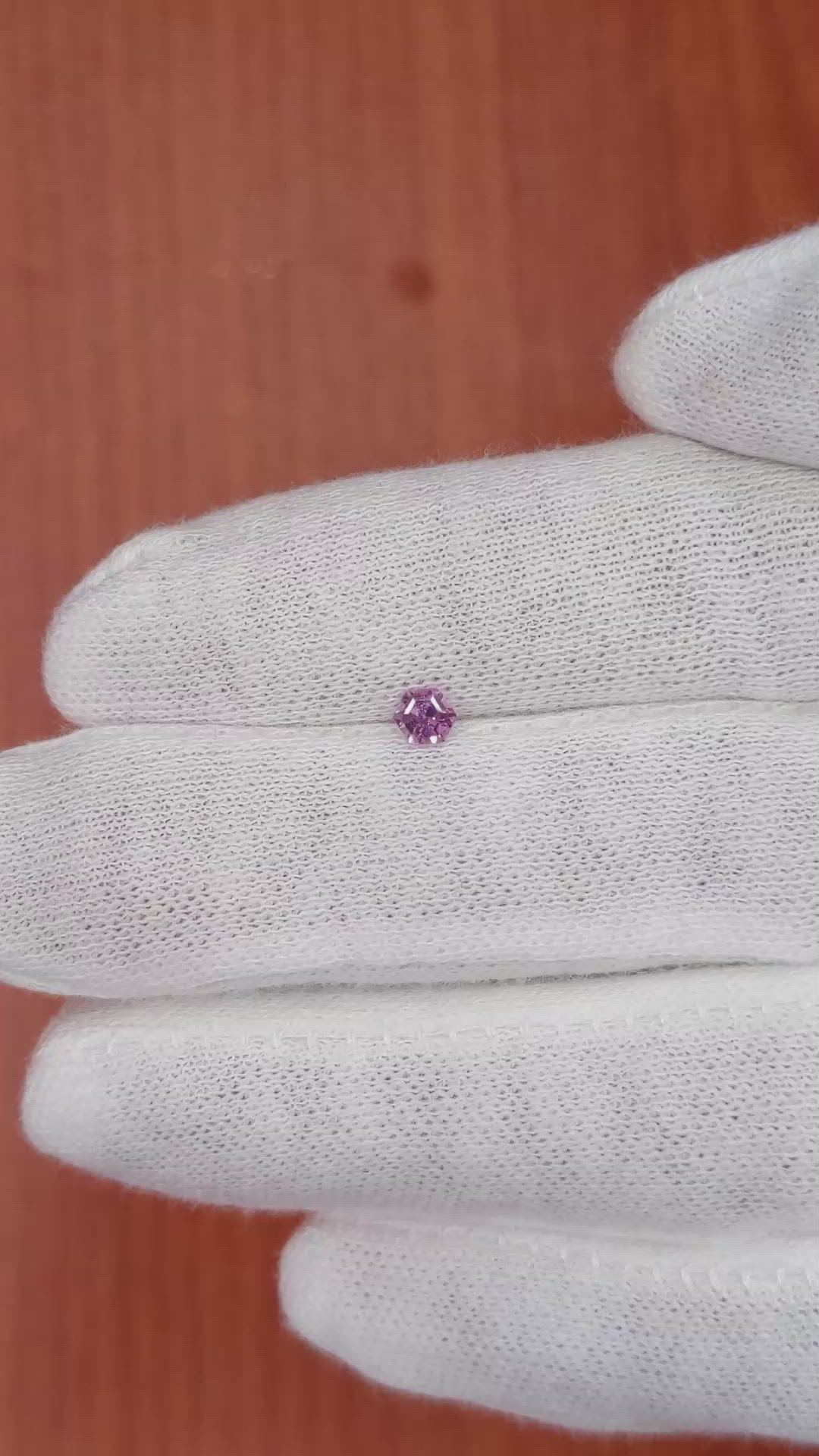 0.24 Ct. Pink Sapphire from Ceylon (Sri Lanka) Size Video