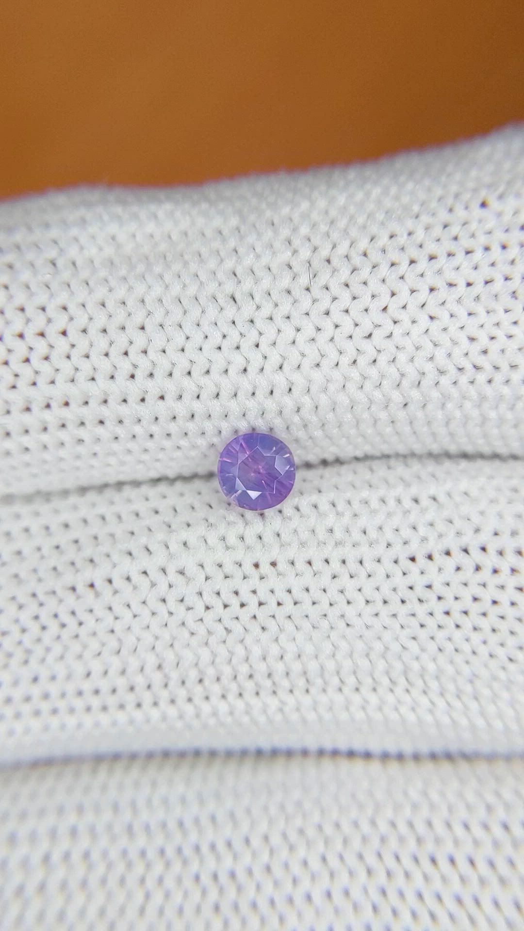 0.46 Ct. Pinkish Purple Sapphire from Ceylon (Sri Lanka) Size Video