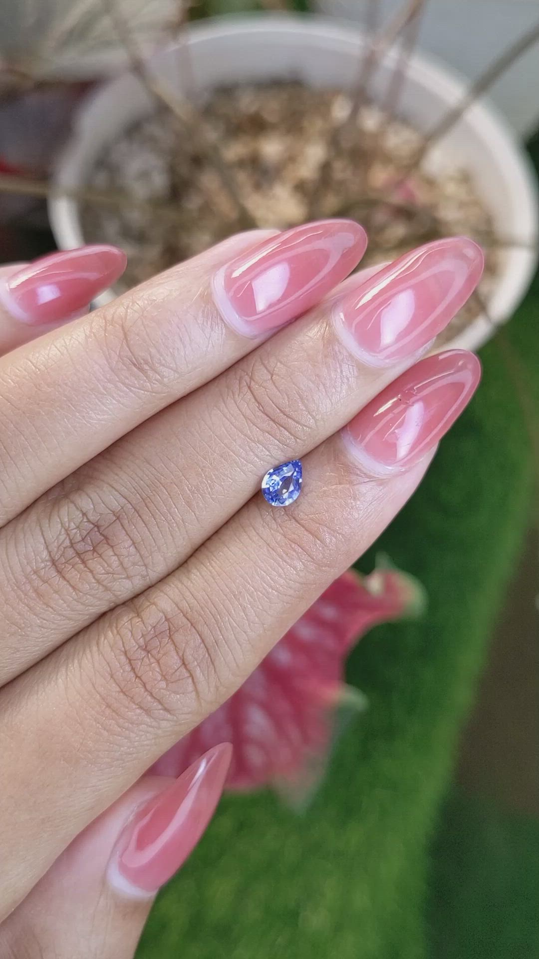 0.45 Ct. Blue Sapphire from Ceylon (Sri Lanka) Size Video