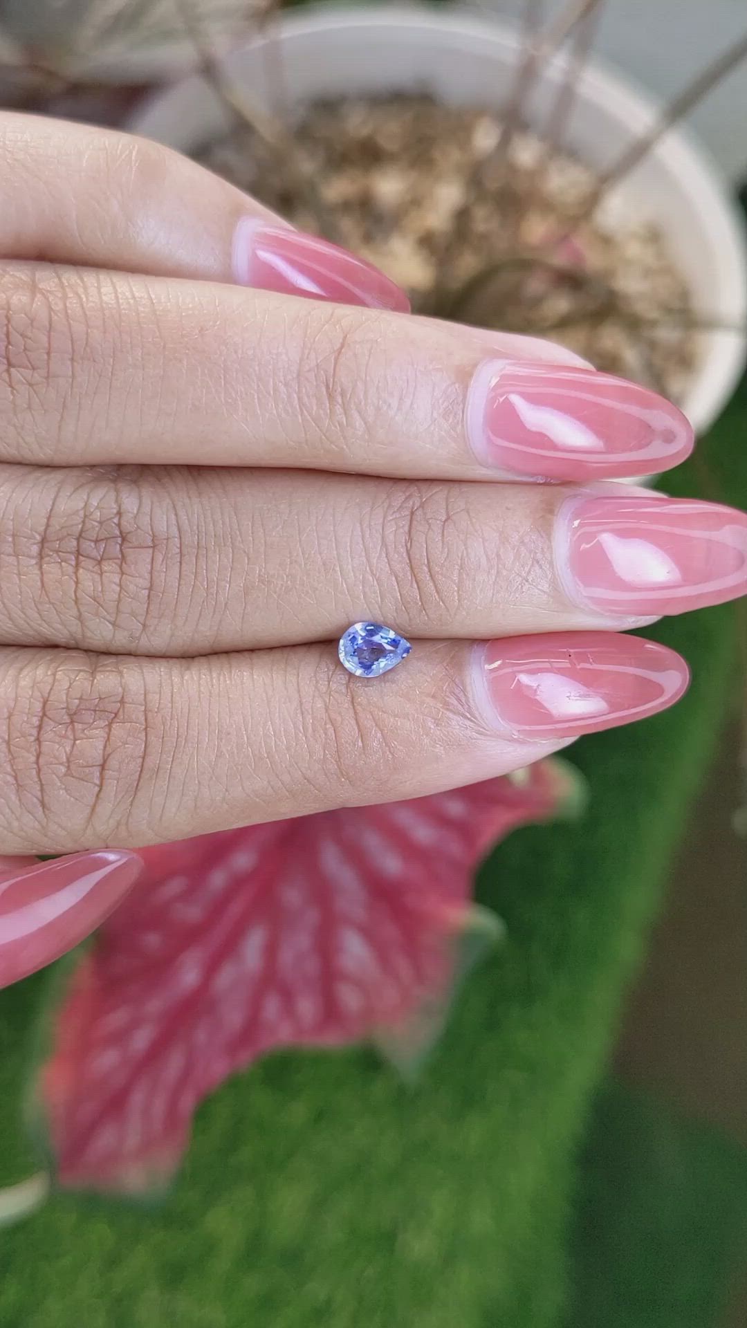 0.45 Ct. Blue Sapphire from Ceylon (Sri Lanka) Size Video