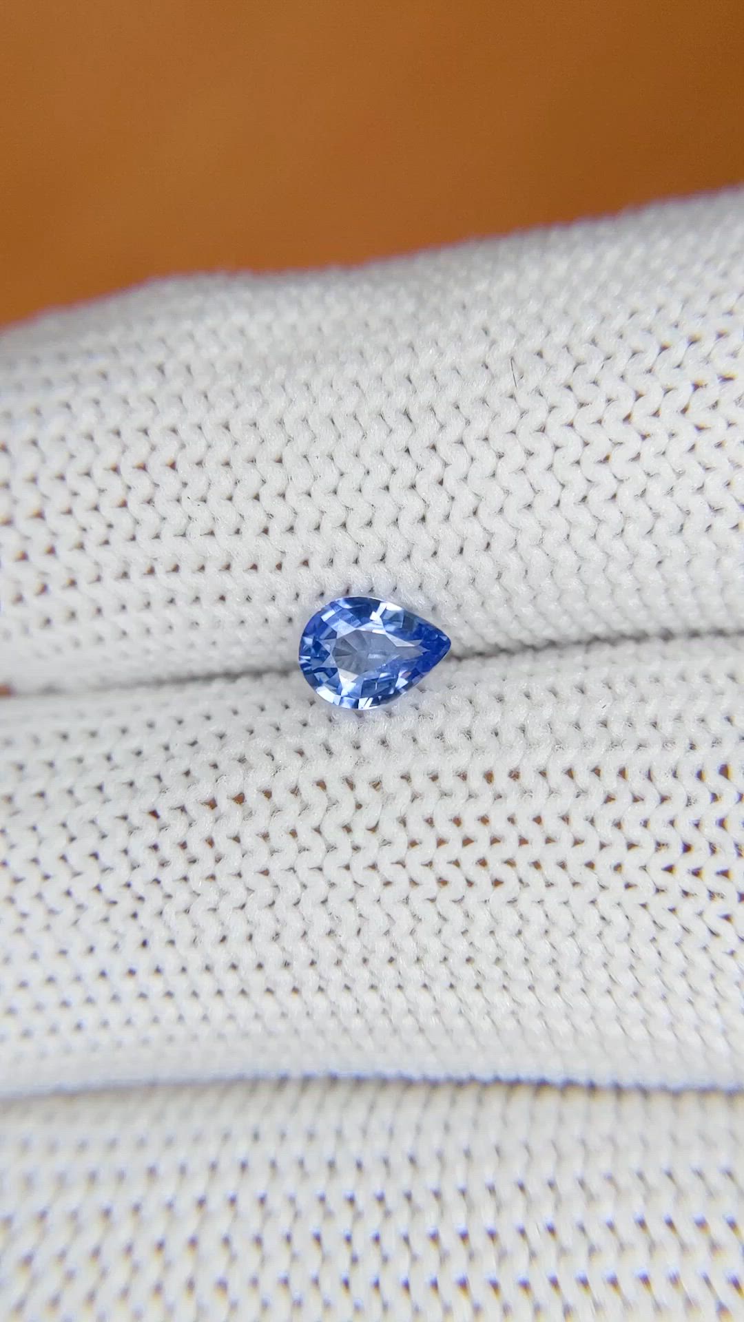 0.45 Ct. Blue Sapphire from Ceylon (Sri Lanka) Size Video