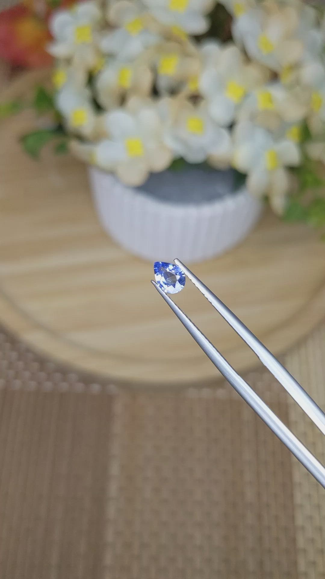 0.45 Ct. Blue Sapphire from Ceylon (Sri Lanka) Size Video